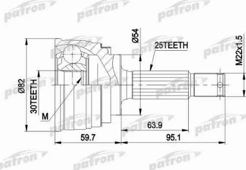 Patron PCV1329 - Каре комплект, полуоска vvparts.bg