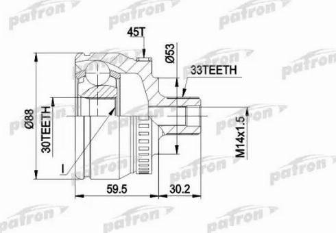 Patron PCV1375 - Каре комплект, полуоска vvparts.bg