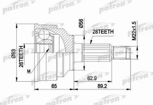 Patron PCV1291 - Каре комплект, полуоска vvparts.bg