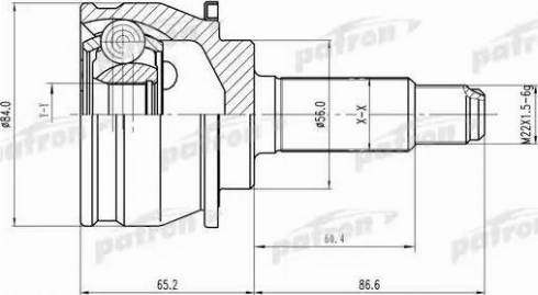 Patron PCV1247 - Каре комплект, полуоска vvparts.bg