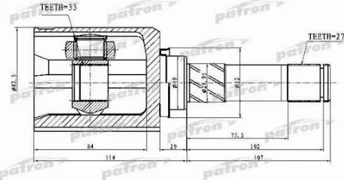 Patron PCV1745 - Каре, полуоска vvparts.bg