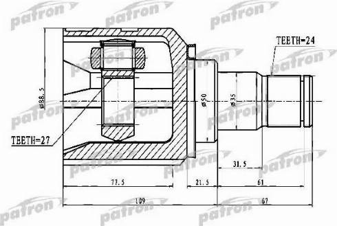 Patron PCV1742 - Каре, полуоска vvparts.bg