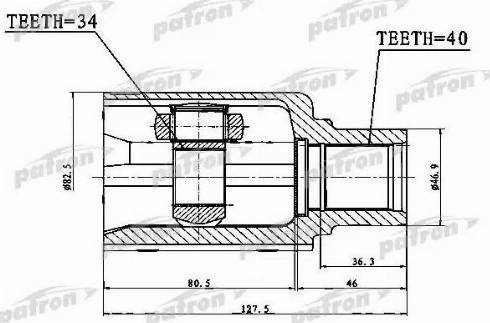 Patron PCV1757 - Каре, полуоска vvparts.bg