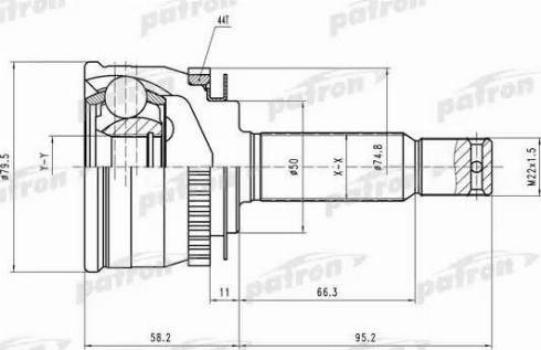 Patron PCV3902 - Каре комплект, полуоска vvparts.bg