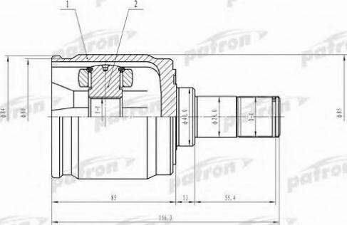 Patron PCV3009 - Каре комплект, полуоска vvparts.bg