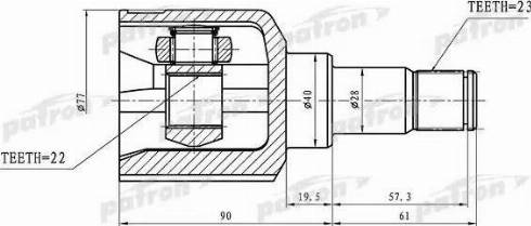 Patron PCV3085 - Каре комплект, полуоска vvparts.bg