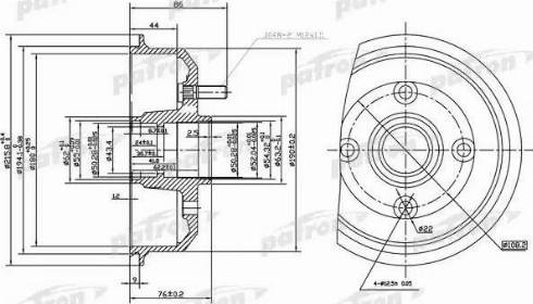 Patron PDR1059 - Спирачен барабан vvparts.bg