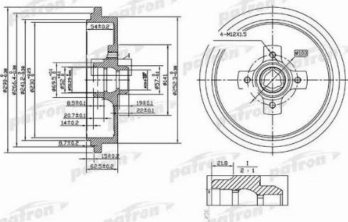 Patron PDR1192 - Спирачен барабан vvparts.bg