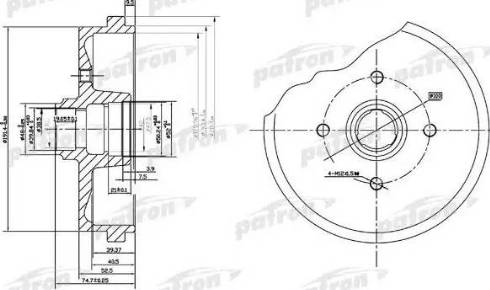 Patron PDR1184 - Спирачен барабан vvparts.bg