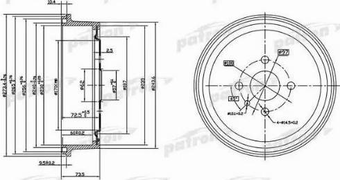 Patron PDR1122 - Спирачен барабан vvparts.bg