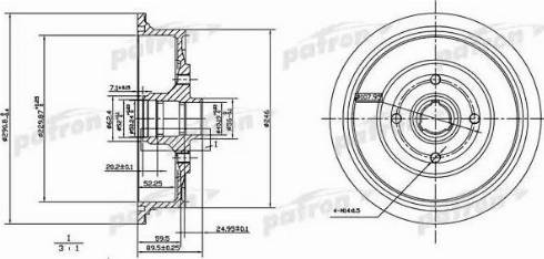 Patron PDR1200 - Спирачен барабан vvparts.bg