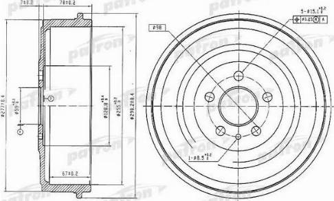 Patron PDR1223 - Спирачен барабан vvparts.bg