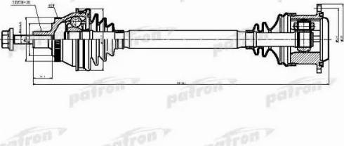 Patron PDS9038 - Полуоска vvparts.bg