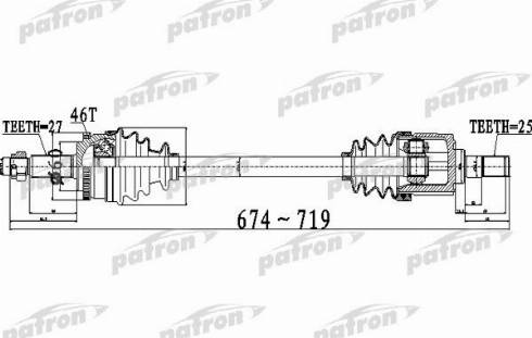 Patron PDS0496 - Полуоска vvparts.bg