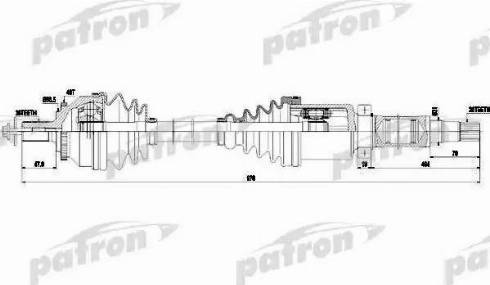 Patron PDS0441 - Полуоска vvparts.bg