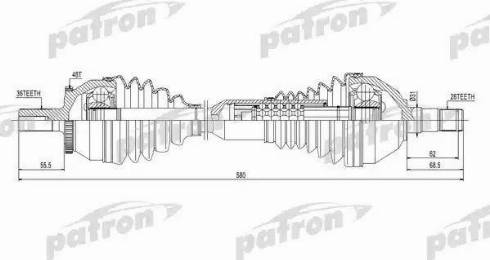 Patron PDS0443 - Полуоска vvparts.bg