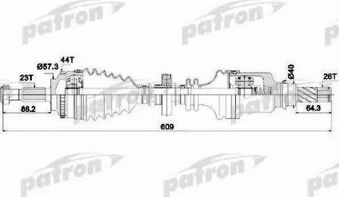 Patron PDS0409 - Полуоска vvparts.bg