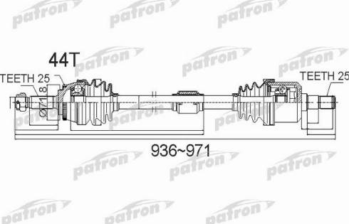 Patron PDS0487 - Полуоска vvparts.bg