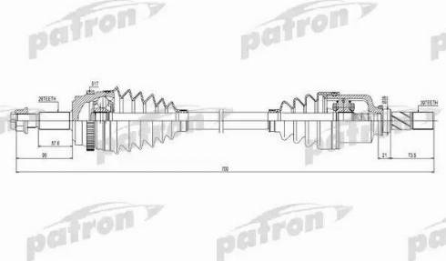 Patron PDS0431 - Полуоска vvparts.bg