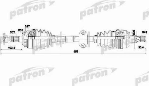 Patron PDS0432 - Полуоска vvparts.bg