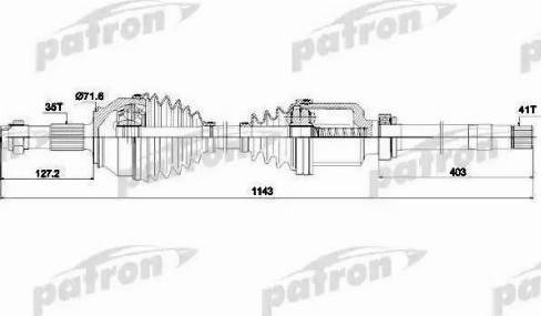 Patron PDS0425 - Полуоска vvparts.bg