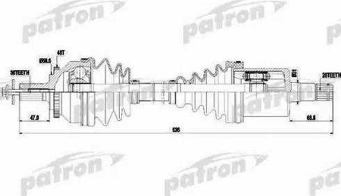 Patron PDS0420 - Полуоска vvparts.bg