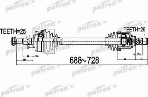 Patron PDS0529 - Полуоска vvparts.bg