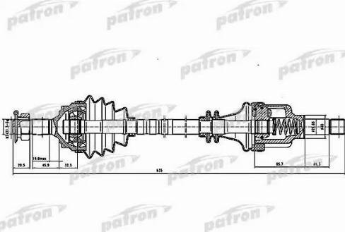 Patron PDS0058 - Полуоска vvparts.bg