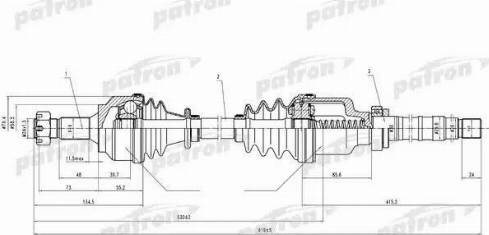 Patron PDS0069 - Полуоска vvparts.bg