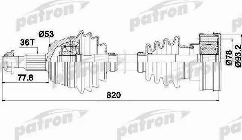 Patron PDS0083 - Полуоска vvparts.bg