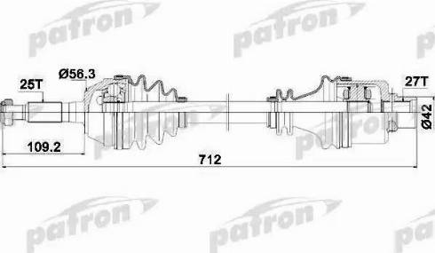 Patron PDS0076 - Полуоска vvparts.bg