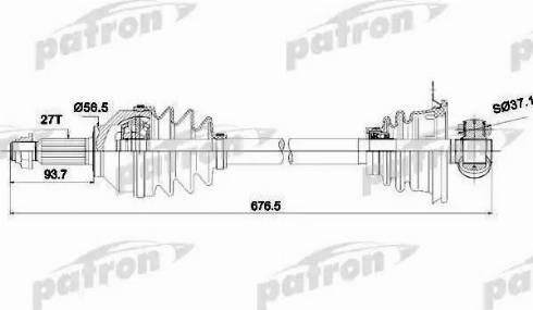 Patron PDS0196 - Полуоска vvparts.bg