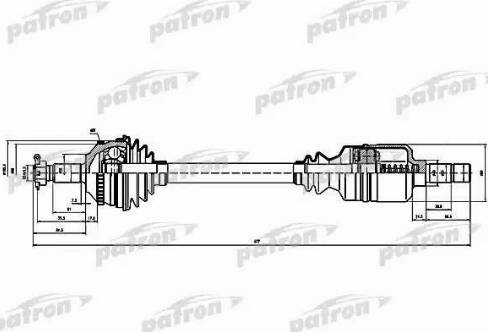 Patron PDS0144 - Полуоска vvparts.bg