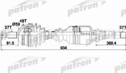 Patron PDS0145 - Полуоска vvparts.bg