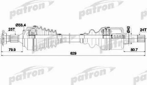 Patron PDS0147 - Полуоска vvparts.bg