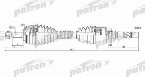 Patron PDS0166 - Полуоска vvparts.bg