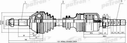 Patron PDS0161 - Полуоска vvparts.bg