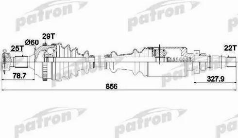 Patron PDS0105 - Полуоска vvparts.bg