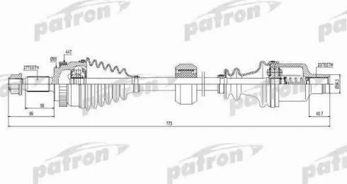 Patron PDS0118 - Полуоска vvparts.bg