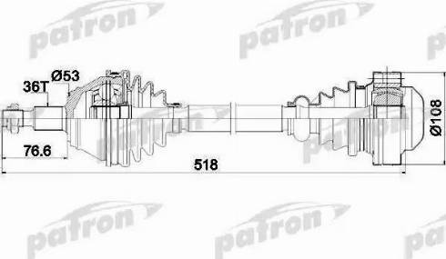 Patron PDS0189 - Полуоска vvparts.bg