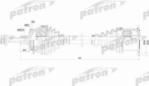 Patron PDS0186 - Полуоска vvparts.bg