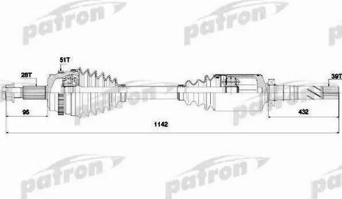 Patron PDS0138 - Полуоска vvparts.bg