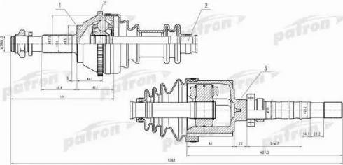 Patron PDS0129 - Полуоска vvparts.bg