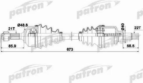 Patron PDS0126 - Полуоска vvparts.bg