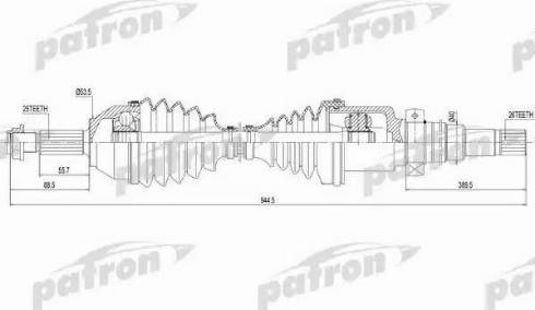 Patron PDS0179 - Полуоска vvparts.bg