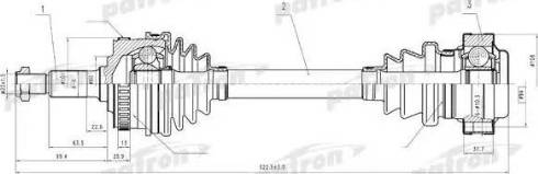 Patron PDS0173 - Полуоска vvparts.bg