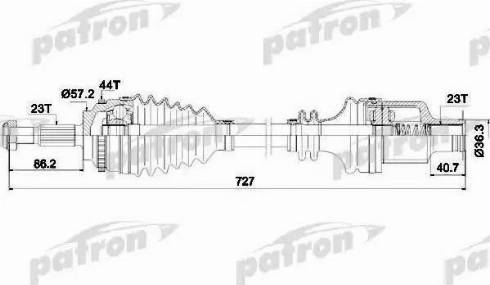 Patron PDS0361 - Полуоска vvparts.bg