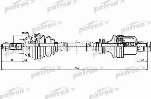 Patron PDS0300 - Полуоска vvparts.bg