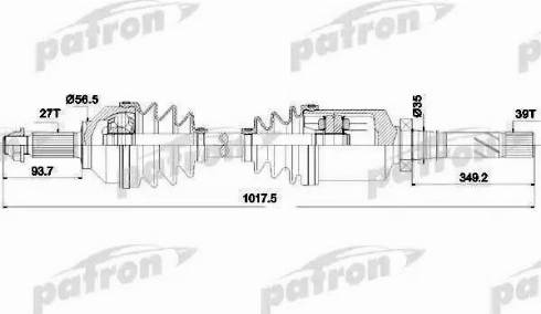 Patron PDS0378 - Полуоска vvparts.bg