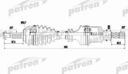 Patron PDS0244 - Полуоска vvparts.bg